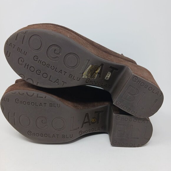 Chocolat Blu GABBY Brown Suede Platforms Size 6 - Picture 4 of 13